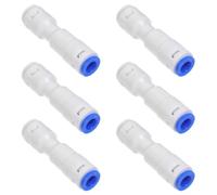 6 Pièces Clapet Anti-retour Unidirectionnel Droit 1/4 Pouces | Raccord à Emboîtement, Corps Pom Blanc, Installation Simple, Prévention des Fuites, pour Filtres Domestiques