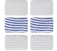 6 Pièces Clean and Steam Lingette, Clean and Steam Accessoires, Serpillere Balai Vapeur pour Rowenta Clean & Steam ZR850002 ZR005801 ZR005804 (Gris et Bleu)