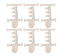 6 Pièces Clip de Serrage à Poulie, Pp Acier, Rotation Fluide | Filet D’ombrage et Membrane D’aération, Maintien Sûr, Design Antitorsion, Beige