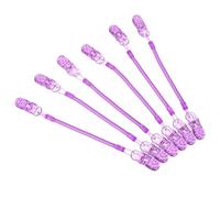 6 Pièces Clips de Fixation Coupe-vent, Chaîne à Ressort Violette | Plastique Coloré, à Porter Autour du Cou, pour Randonnée, Vélo et Marche en Plein Air