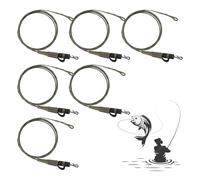 6 Pièces Clips de Leader de Matériel de Pêche Carpe Bas de Ligne pour pêche à la Carpe Hamecon Carpe Bas de Ligne Carpe Ensemble de Lignes pour la pêche à la Carpe Accessoires(70 cm 45 lbs)