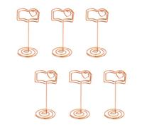 6 Pièces Clips de Mémo de Bureau en Métal, Forme Livre, Dorés | Mariage et Rebord de Fenêtre, Maintient Cartes, Billets, Petites Œuvres, Finition Soignée