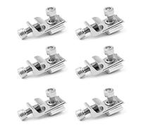 6 Pièces Clips de Mise à Terre de Panneau Solaire, PV Pince d'Extrémité en Aluminium, Terre Rail de Montage PhotovoltaïQue, pour Système de Montage Solaire, Pinces, œillets de Mise à la Terre