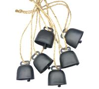 6 Pièces Cloche De Vache en Bronze Classique Cloches Suspendues en Métal Décoration pour Projets D'artisanat Maison Cafés Boutique Couronne De Noël Festive Cloches Antiques