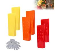 6 Pièces Coin d'Abattage d'Arbres, Plastique ABS, 6 Pouces, Robuste et Durable, Réutilisables, Cale d'Abattage