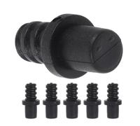 6 Pièces Connecteur Autobloquant, Joint à Vis Noir | Plastique, Remplacement sans Outil, pour Têtes et Manches de Brosse, Usage Salle de Bain, Maison