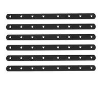 6 Pièces Connecteur de Fixation Meuble en Acier Inoxydable Noir | Support Plat Droit Renforcé, Installation Facile, Usage Bureau et Réparation de Mobilier, Style Élégant