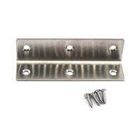 (6 Pièces) Connecteurs d'Angle Équerres d'Angle Supports en Acier Inoxydable en Forme de L Supports de Renfort pour Étagères en Bois 100x25x25mm