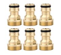6 Pièces Connecteurs de Robinet en Laiton, Adaptateur de Tuyau avec Filetage Extérieur, Kit de Connecteurs de Robinet, Connecteur de Robinet universel pour Jardin, Cuisine, Robinet.
