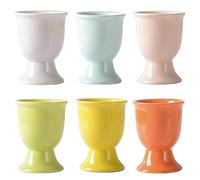 6 Pièces Coquetier en Porcelaine Oeuf Support, Egg Cup Set, Coquetier Ceramique, Coquetiers en Porcelaine, Convient Pour la Cuisson au Restaurant de la Cuisine à Domicile, Porcelaine Premium, coloré