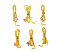 6 Pièces Cordon de Mise à Terre Antistatique 1, 8m Pvc Métal Jaune
