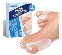 6 Pièces Correcteur Hallux Valgus en Silicone, Séparateurs d'Orteils Transparent, Détente du Gros Orteil, Écarteur Orteil pour Soulager la Douleur, Soulager la Douleur, Redresser les Orteils, Unisexe