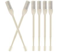 6 Pièces Coupe-poils de Nez Manuel Mini Beige en Acier Inoxydable