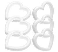 6 Pièces Couronne Artisanale Cœur Blanc en Écume
