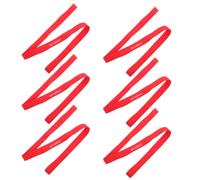 6 Pièces Coussinet de Protection pour Fond de Jante Vélo, Nylon 77 | Réduit les Crevaisons, Positionnement Rapide, pour Vélos Urbains et Chambre à Air, Couleur Rouge