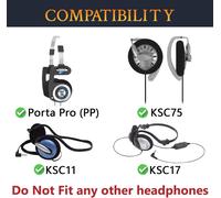 6 Pièces Coussinets de Rechange pour Koss Porta Pro,KSC11,KSC17,KSC75 Casque,Coussin en Éponge Doux et Durables avec Mousse Haute Densité.[J174]