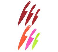 6 Pièces Couteau à Gâteau D'anniversaire Sûr Planche Jouer à La Vaisselle Pour Des Enfants Couteaux Pour Enfants De Cuisine Coupe-fruits Sécurité Colorful Pp ABOOFAN