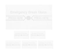 6 Pièces Couvercle D'alarme Incendie à Bris de Glace, Verre | Panneau de Remplacement pour Point D'appel Manuel, Fenêtre Protectrice, Résistance à Chaleur, Usage Extérieur