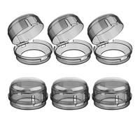 6 pièces couvercles de bouton de four pour la sécurité des enfants couvercles bouton cuisinière à l'épreuve des enfants poêle pour boutons serrures sécurité au gaz pour brûleurs à gaz.