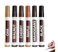 6 Pièces Crayon de Réparation de Meubles, Marqueurs pour Meubles Retouches, Marqueurs de Réparation des Rayures pour Meubles en Bois, pour Retouches de Parquet Stratifié et Meubles en Bois (6)