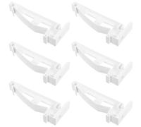 6 Pièces Crochet de Gouttière PVC Blanc, Kit de Réparation | Support Discret sans Bavure, Surface Lisse Polie, Installation DIY Simple, pour Rénovation et Entretien