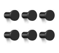 6 Pièces Crochet Manteau Mural Noir, Minimaliste Robuste Patère Murale, Multi-Usages Crochet Porte Manteau, Patère Porte Manteau