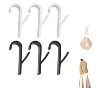 6 pièces Crochet Radiateur Rond Patere Radiateur Seche Crochet Serviette Salle De Bain Accroche Sèche-serviettes Plastique Crochets pour Chauffant Peignoir Tous Les Radiateurs Standards