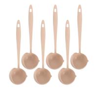 6 Pièces Cuillère Cuisine Passoire en Plastique Beige pour Soupe