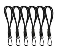 6 Pièces De Boucles Suspendues Noires, Les Doubles Cordes sont Solides Et Durables, Adaptées À La Suspension De Bouteilles d'eau De Téléphone Portable Et À La Fixation De Sacs De Chariot.