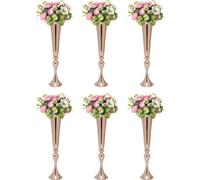 6 pièces de fleurs Vase polyvalent en métal Pièces centrales Vase 56.5cm de hauteur trompette, rue Mener pour le mariage Dîner Pièce maîtresse événement pour la fête d'anniversaire Parti Anniversaire