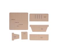6 pièces de gabarit en acrylique pour portefeuille long, gabarit de portefeuille DIY transparent et clair avec une distance de découpe précise, guide de mise en page réutilisable