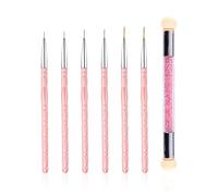 6 Pièces De Manucure Des Pinceaux Et 1 Morceau De Pinceaux De Poisson, Art De Manucure De Bricolage, Outils De Peinture De Manucure, Outils De Décoration Des Ongles.