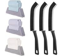 6 Pièces de Nettoyage à Brosses Dures,pour Salle de Bain/Cuisine/Mur/Porte,des Joints pour Sol en Carrelage/Clavier/Rail de Glissement,Nettoyage en Profondeur pour Fenêtres