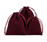 6 pièces de pochettes en velours pour bijoux, petits sacs en tissu avec cordon de serrage, sachets en velours pour cadeaux, sacs en tissu à remplir pour bijoux, mariage, Noël, anniversaire, fête