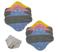 6 pièces de protège-slips lavables, serviettes hygiéniques réutilisables en tissu, protège-slips en coton, serviettes menstruelles lavables, tampons réutilisables en coton, lavables, protège-slips