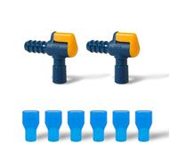 6 Pièces de Remplacement de Valve de Morsure et 2 Connecteurs de Tuyau Coudés, Ensemble de Valve d'Arrêt/Marche-Arrêt pour Camelbak, Remplacement d'Embout Buccal pour Camelbak