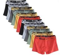 6 pièces de sous-vêtements pour hommes, caleçons en coton pour hommes, caleçons pour hommes purs, shorts respirants, caleçons boxer confortables et doux, taille plus Mixed color