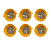 6 pièces de tamis à peinture en maille, tamis filtrants réutilisables 100 mailles, entonnoir en filet, outil de filtre en maille métallique pour peinture en spray, peinture latex (Jaune/180mm)