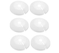 6 Pièces Décoration De Couvercle De Tuyau, Collier De Tuyau D'écusson En Plastique PP, Couvercle De Trou Mural À Clipser, Couvercle De Ligne De Vidange D'eau À Bride(30-50mm)