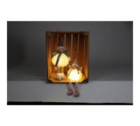 6 pièces Décoration de Noël Ange avec LED 8 grandes figures avec lumière 22x16x50 cm