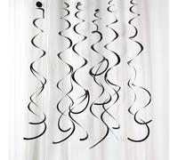 6 pièces Décoration de tourbillon suspendu unicolore, Noël Taille Unique,Spirale noire 12 pièces,12 pièces - Spirale noire et doréePolychlorures de vinyle