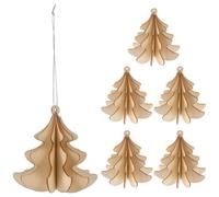 6 Pièces Décorations de Noël à Suspendre en Bois