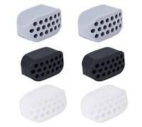 6 pièces d'entraîneur musculaire de ligne de mâchoire, entraîneur de mâchoire de muscle de masséter de silicone, outil de mastication d'entraîneur de ligne de muscle de cou facial facial.