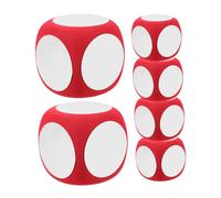 6 Pièces Dés Mousse Écrivable Accessoires DIY pour Éducation et Loisirs Dés pour Jeux et Activités Pédagogiques
