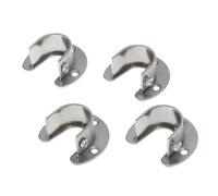 6 Pièces Douille de Tringle à Penderie 25mm, Support U Renforcé | Plateforme 2mm, Fixation Murale ou Placard, pour Tige de Rideau ou Tube, Finition Argenté