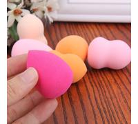 6 Pieces Doux Maquillage Eponge Bouffee Visage Nez Visage Fond De Teint Poudre Melange Bouffee Outils Cosmetiques Goutte D'eau Forme De Gourde