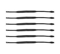 6 Pièces Dragonne Élastique pour Bâton de Randonnée, Nylon Noir, | Remplacement des Sangles Usées, Contrôle Accru, Anti-perte, pour Trekking, Aides à Marche, Ski