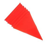 6 Pièces Drapeau de Sécurité Triangulaire en PVC Rouge | Facile à Installer, Portable et Résistant aux Déchirures, pour Route, Bicyclette et Usage Garçon et Filles