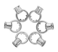 6 Pièces Écrou à Œil de Levage M10 en Métal à Anneau Fermé | Design à Denture Interne, Stabilité Renforcée, Argenté, pour DIY Éclairage Décoratif et Suspensions
