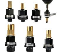 6 Pièces Écrou à Sertir M3 M4 M5 M6 M8 M10, Têtes pour Riveteuse Manuelle | Ensemble de Tête d'Outil à Riveter Manuel, Riveteuse Manuelle Adaptateur